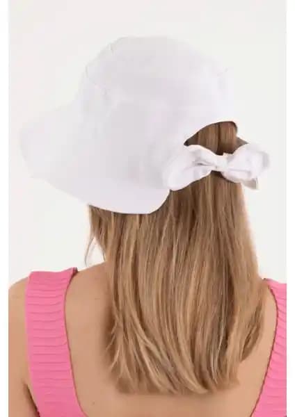 Hat Town Fiyonk Detaylı Keten Bucket Şapka Kadınlar İçin Şıklık ve Fonksiyonellik Sunar