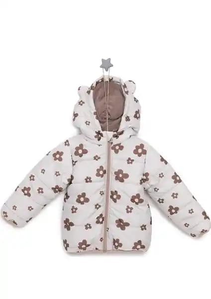 HelloBaby Kız Bebekler İçin Kapüşonlu Kulaklı Mont Günlük Kullanım ve Şıklık İçin Uygun