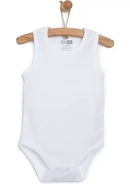 HelloBaby Unisex Beyaz Body Bebekler İçin Sağlıklı ve Konforlu Giyim Seçeneği