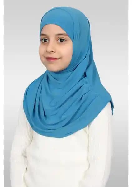 Hürrem Bone Bebe Mavisi: Pratik ve Şık Çocuk Tesettür Bone Modelleri