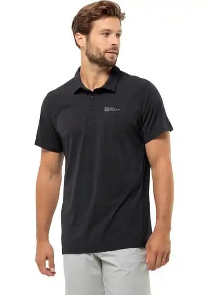 Jack Wolfskin Siyah Erkek Polo T-Shirt: Şık ve Konforlu Günlük Spor Giyim Seçeneği