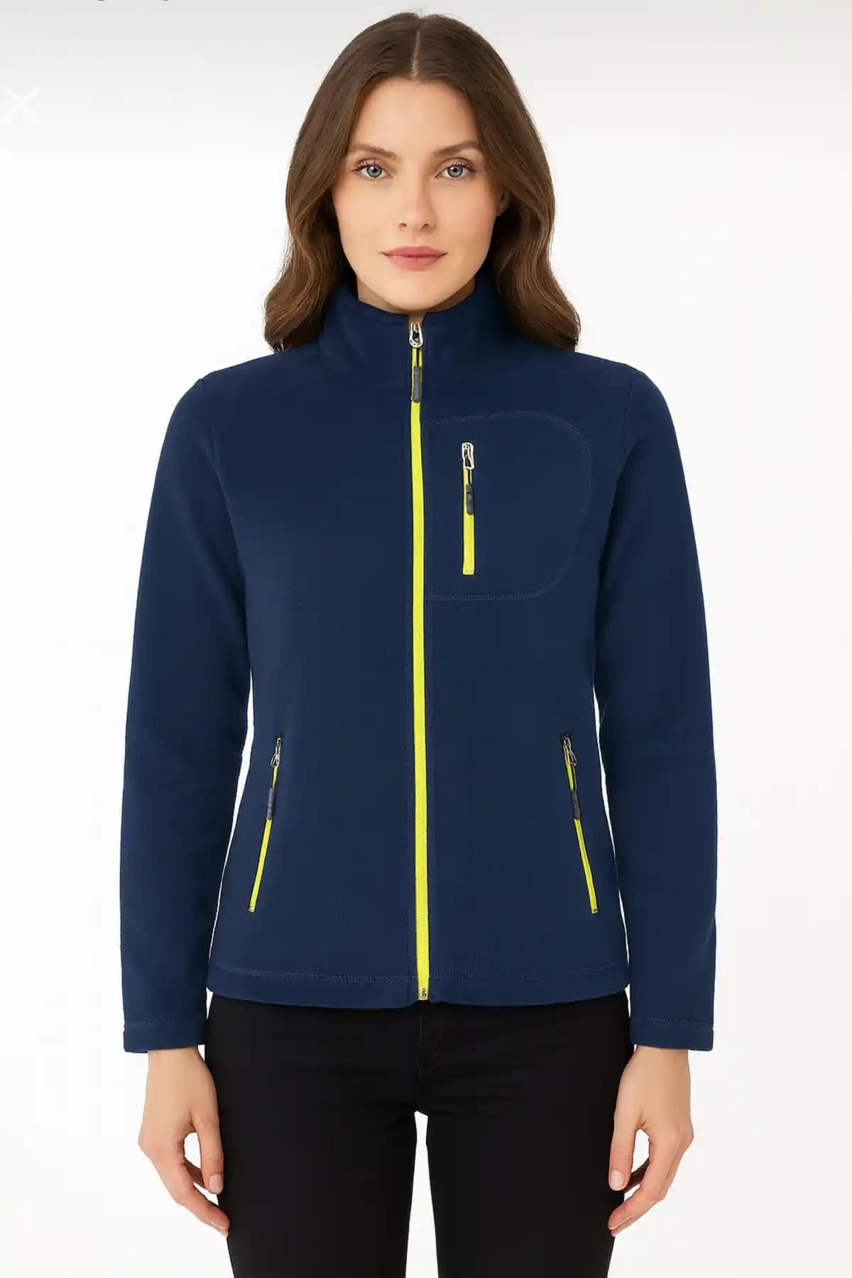 Kadın Polar Tam Fermuarlı Outdoor Ceket - Şık ve Fonksiyonel Kış Giyim Ürünü