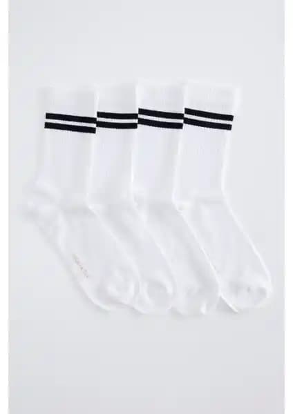 Katia & Bony 4'lü Paket Şeritli Soket Çoraplar Yüksek Konfor ve Şıklık Sunar