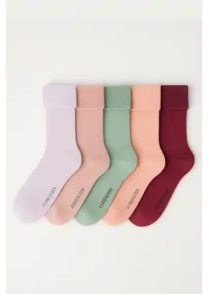 Katia & Bony Kadın 5'li Derby Havlu Soket Çorap: Şıklık ve Konfor Sunan Günlük Kullanım Çorapları