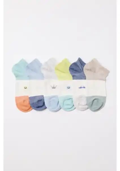 Katia & Bony Minik Desenli 6'lı Paket Çocuk Çorapları Renkli ve Konforlu Tasarım