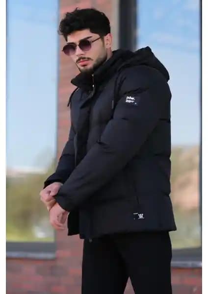 Kış Ayları İçin Dayanıklı ve Şık Çıkarılabilir Kapşonlu Şişme Mont