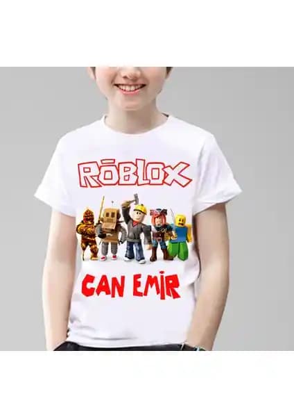 Kişiye Özel Roblox Çocuk Tişörtü Unisex Yazlık Rahat ve Dayanıklı Tasarım