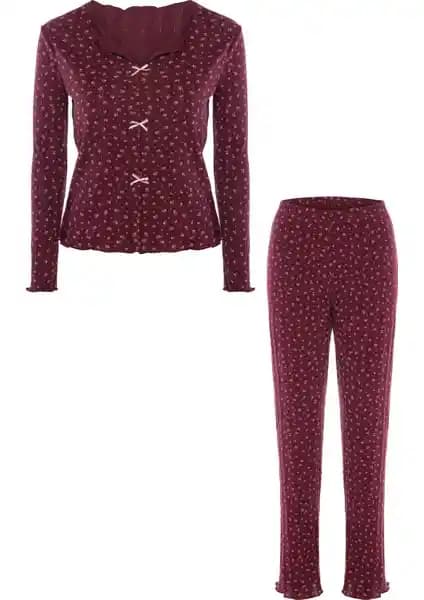 Koza İç Giyim Kadın Pamuklu Çiçek Desenli Uzun Kollu Pijama Takımı Özellikleri ve Kullanıcı Yorumları