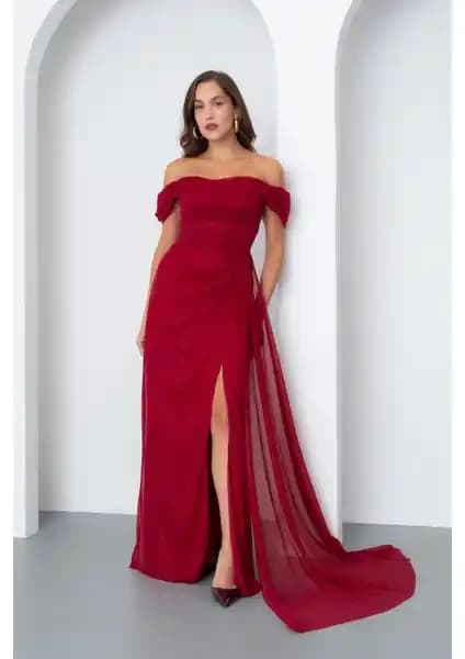 Lafaba Kadın Bordo Kayık Yaka Drapeli Uzun Simli Abiye Elbise Özellikleri ve Kullanım İpuçları