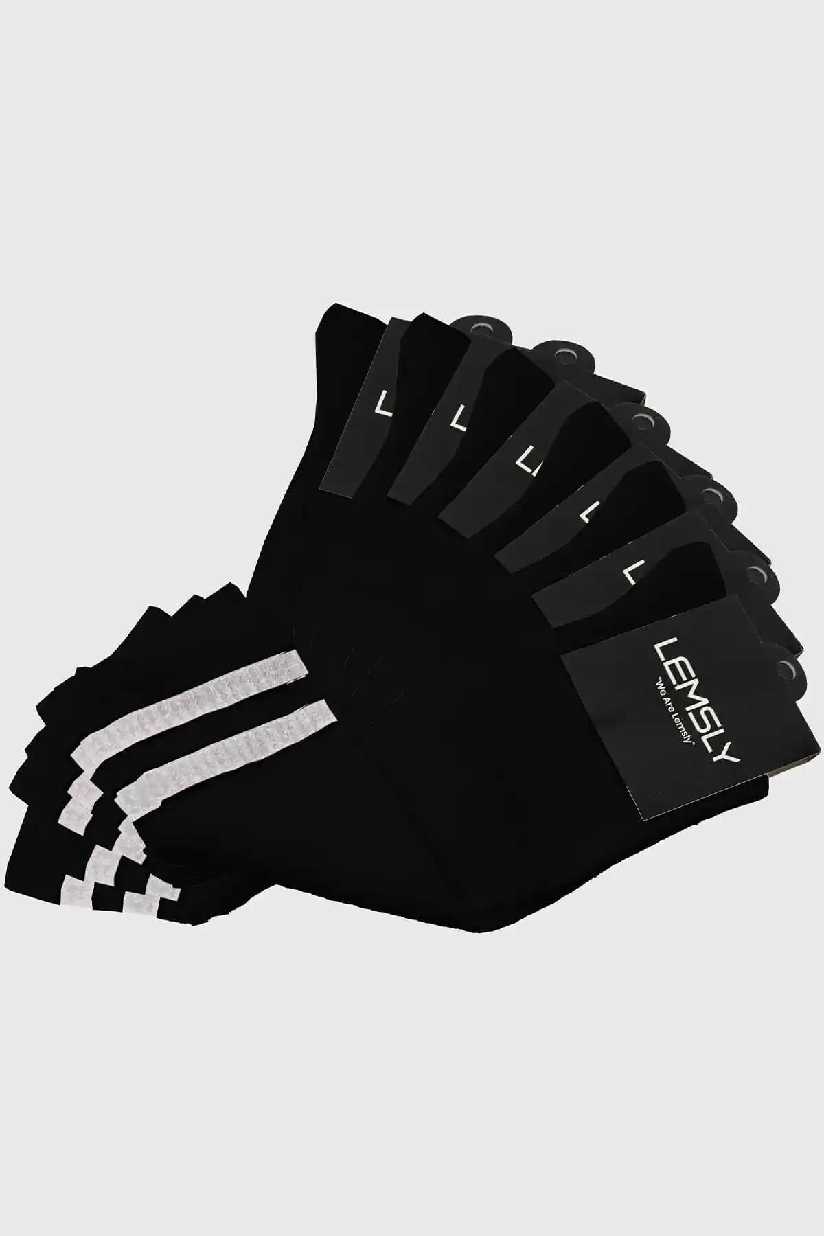 Lemsly Unisex 6'lı Uzun Spor Çorap Siyah - Konfor ve Şıklık Sunan Nefes Alabilir Tasarım