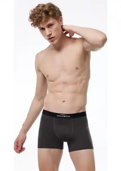 Malabadi Erkek Antrasit Pamuk Elastan Boxer: Şıklık ve Konfor Sunan Modern Tasarım