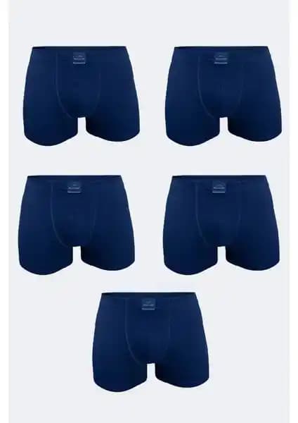 Malabadi Erkek Lacivert 5'li Boxer Seti - Yüksek Konfor ve Dayanıklılık