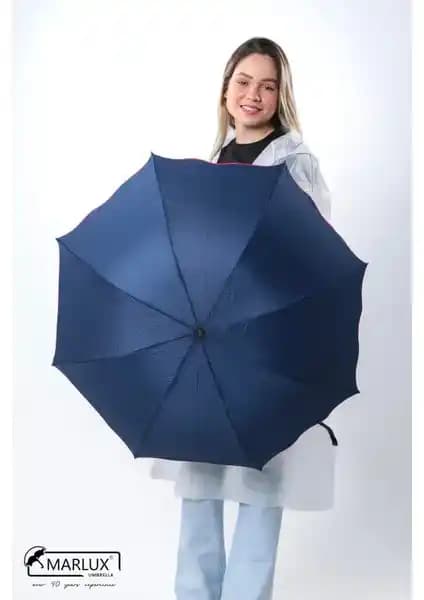 Marlux Lacivert Mini Puantiye Kadın Şemsiye: Şıklık ve İşlevselliğin Birleşimi