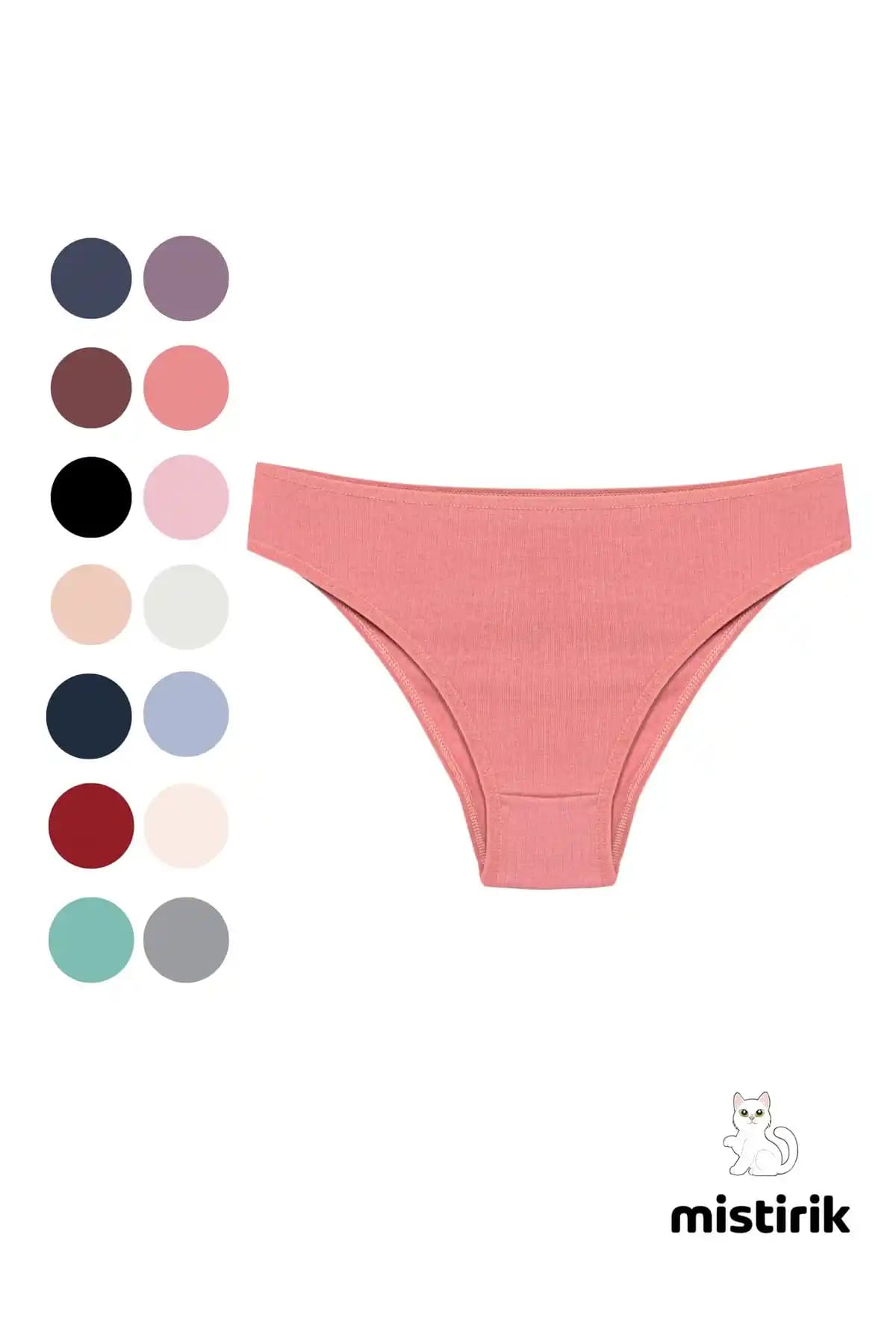 MİSTİRİK Taranto Model Fitilli Esnek Spor Külot Pastel Pembe Renkli Günlük ve Spor Kullanımı İçin