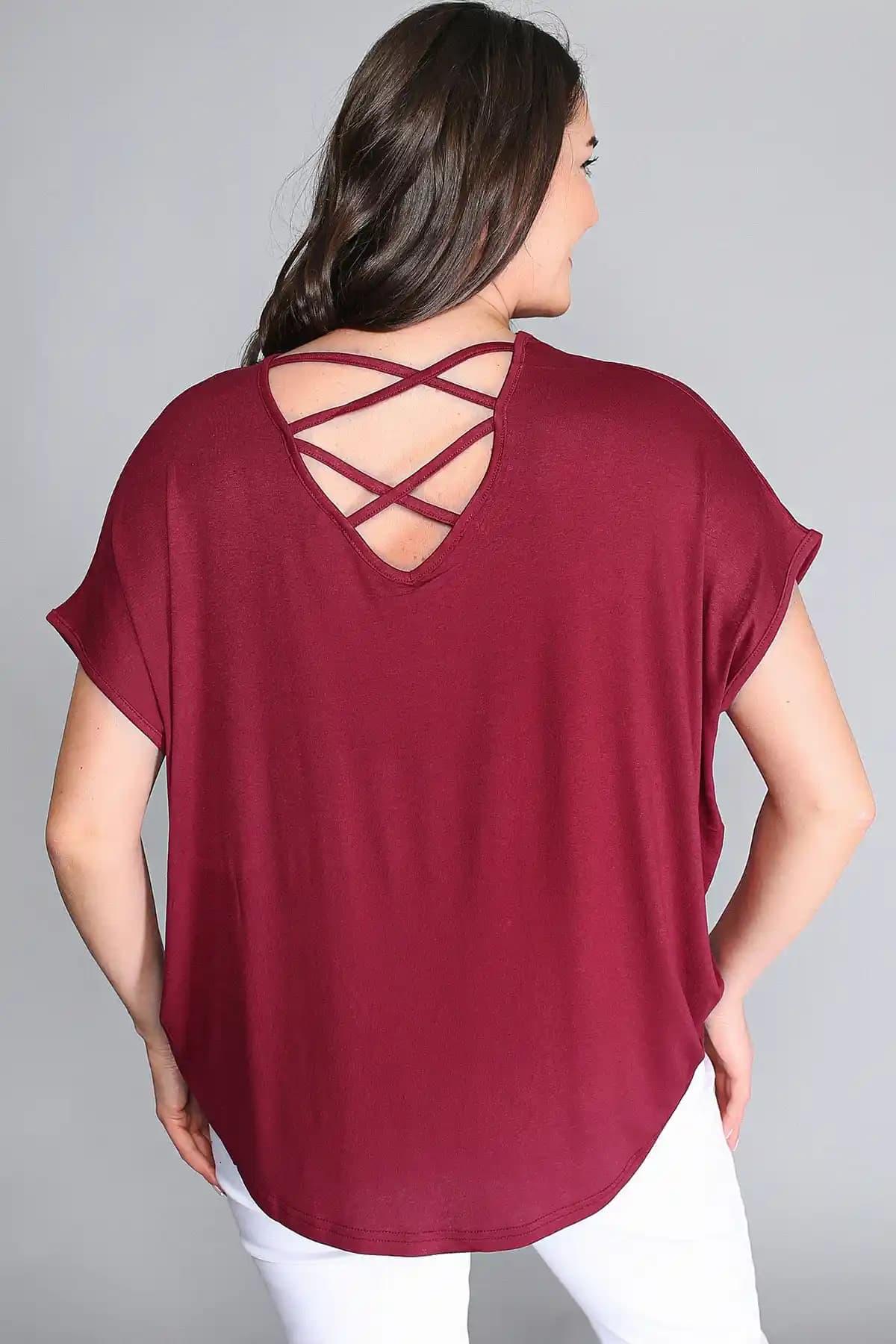 Moda Cazibe Kadın Kırmızı Bluz M9169 Şıklık ve Konforun Buluştuğu Tasarım