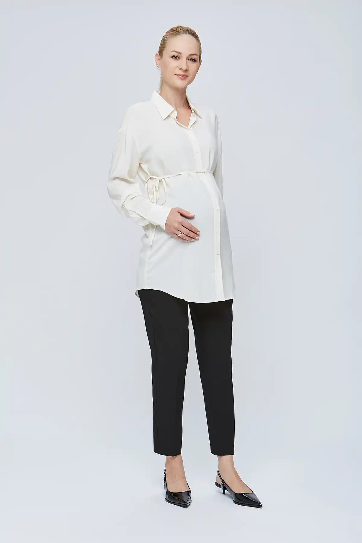 Motherway Hamile Kumaş Cigaret Pantolon: Şık ve Rahat Hamile Giyim Seçeneği