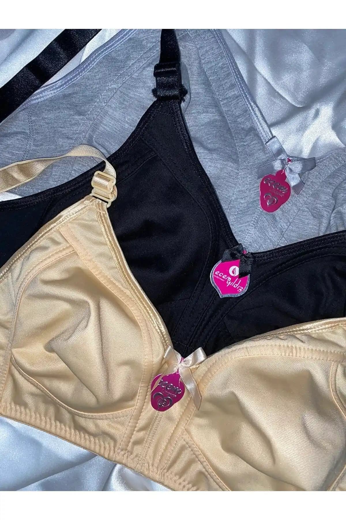 NARIYA Kadın Büyük Beden Pamuklu 3'lü Sütyen Seti Konfor ve Şıklık Sunar