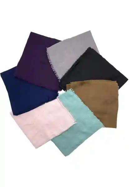 Naz İpek Flamlı 7'li Paket Pamuklu Yazma Eşarp Kadınlar İçin Çok Yönlü ve Şık Aksesuar