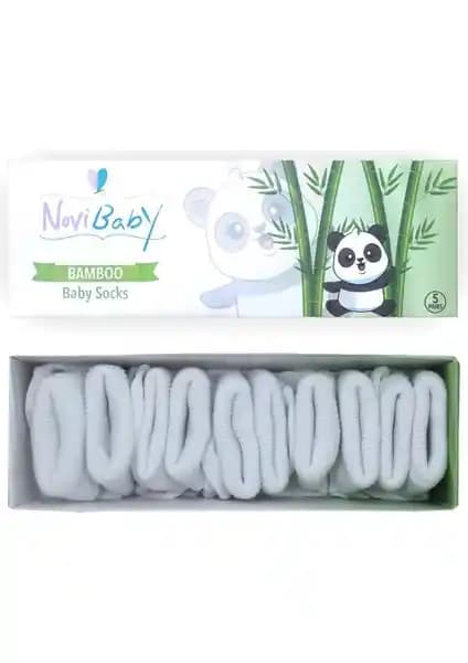 Novibaby 5'li Bambu Yenidoğan Bebek Çorapları: Doğal ve Sağlıklı Konfor Sunar