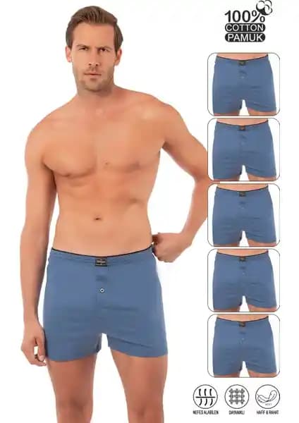 Özkan 0041 Erkek Boxer 5'li Paket Konfor ve Kalite Sunan Günlük İç Giyim Ürünü