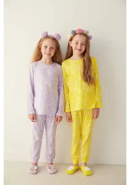 Penti Çok Renkli Leopard 2li Pijama Takımı: Çocuklar İçin Renkli ve Rahat Gece Giyim Seçeneği