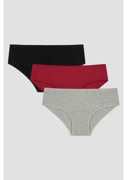 Penti Cover Colors Dark 3'lü Slip Külot Kadınlar İçin Renkli ve Konforlu Günlük İç Giyim Seçeneği