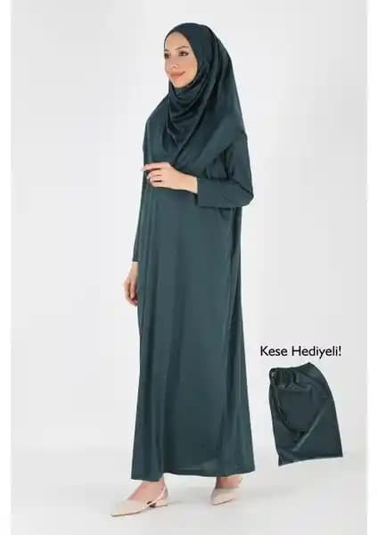 Plistre 2133 Tek Parça Kaymaz Başörtülü Namaz Tesettür Elbisesi Özellikleri ve Kullanım Avantajları