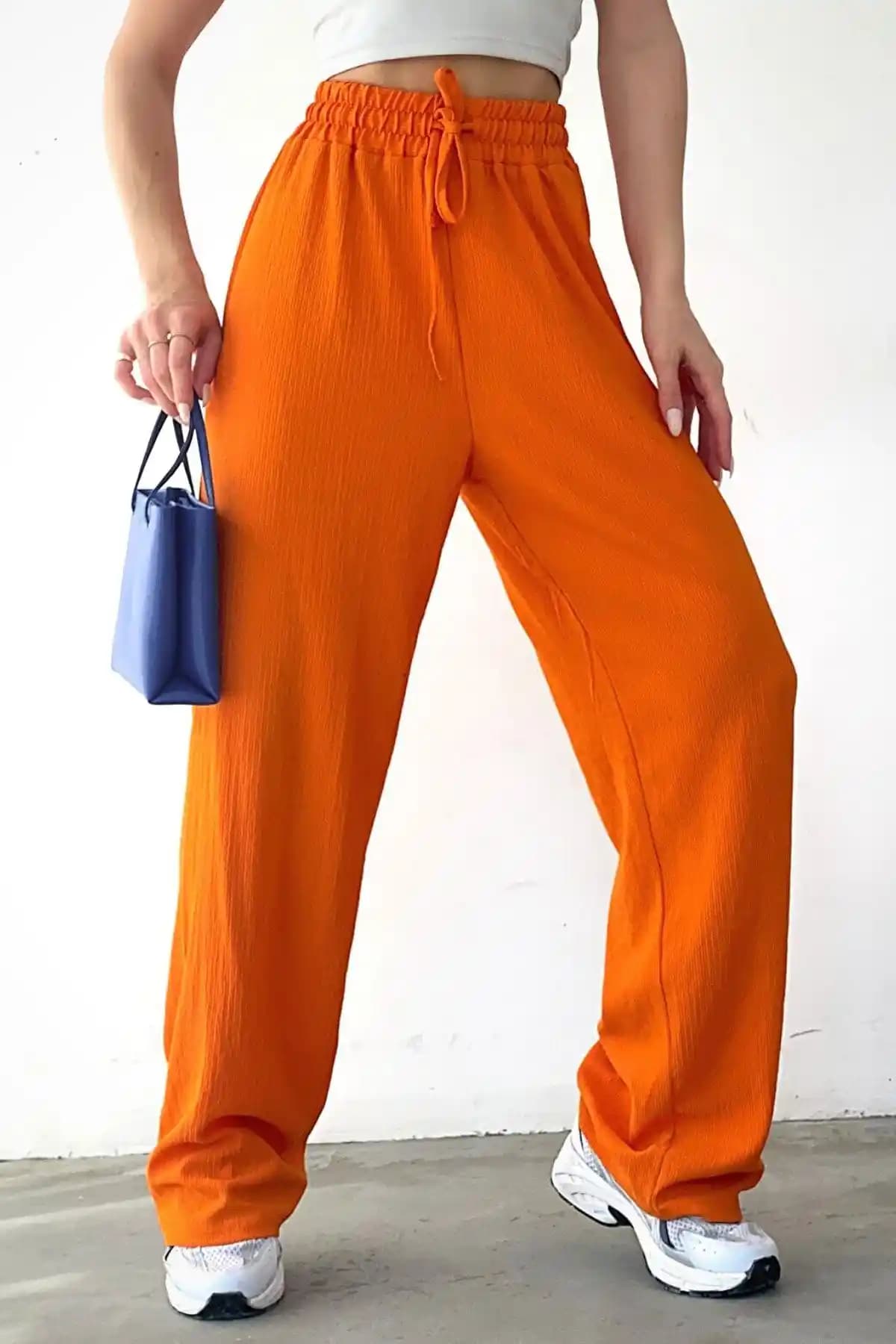 Trendalisse Kadın Turuncu Beli Lastikli Bol Paça Mevsimlik Pantolon Özellikleri ve Kullanım Alanları