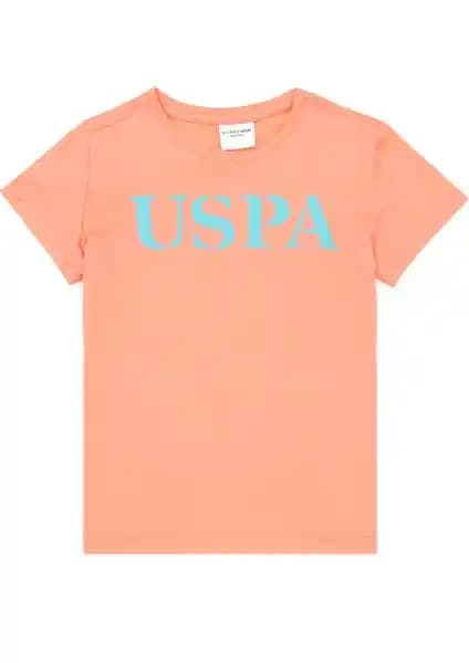 U.S. Polo Assn. Çocuk Somon Renk Bisiklet Yaka Tişörtü Günlük ve Spor Kullanımına Uygun