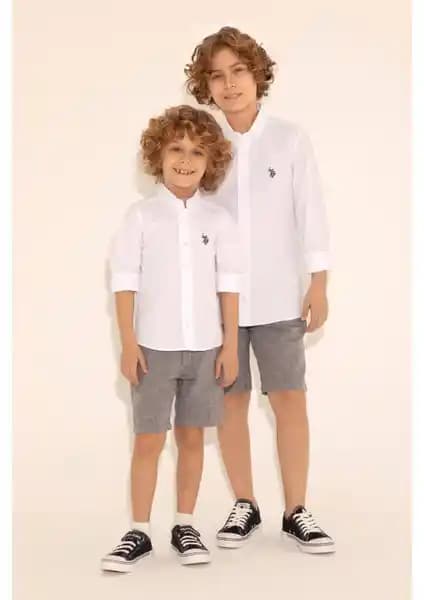 U.S. Polo Assn. Erkek Çocuk Beyaz Gömlek: Şıklık ve Konfor Sunan Günlük Kıyafet Seçeneği