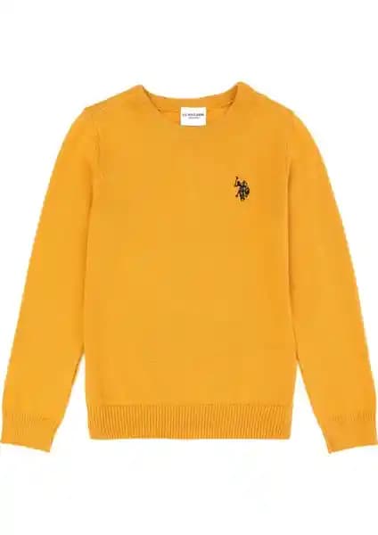 U.S. Polo Assn. Erkek Çocuk Hardal Triko Kazak: Günlük ve Şık Kullanım İçin Modern Tasarım