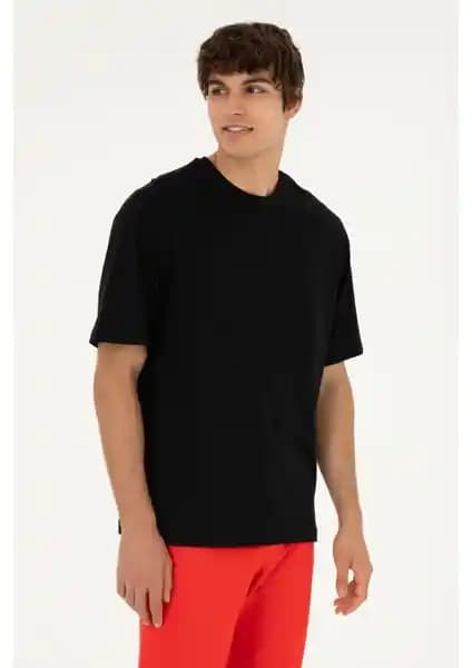 U.S. Polo Assn. Erkek Comfort Fit Siyah Bisiklet Yaka Tişört Günlük ve Spor Kullanımına Uygun