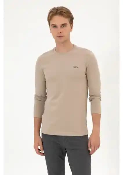 U.S. Polo Assn. Erkek Koyu Bej Sweatshirt: Günlük Şıklık ve Konfor Sunan Modern Tasarım