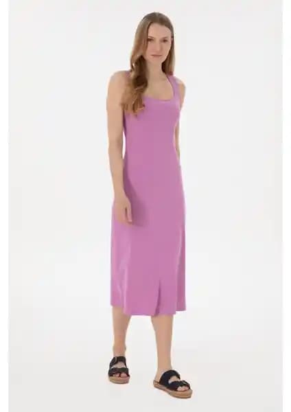 U.S. Polo Assn. Kadın Fuşya Elbise Günlük Şıklık ve Konfor Sunan Modern Tasarım