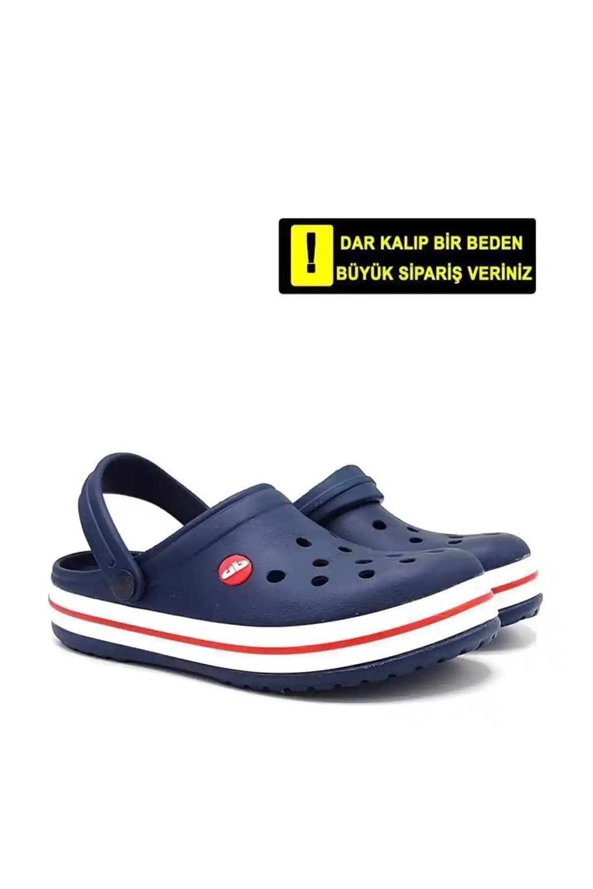 Akınal Bella Lacivert Beyaz Unisex Sabo Terlik Sağlık ve Günlük Kullanım İçin Uygun