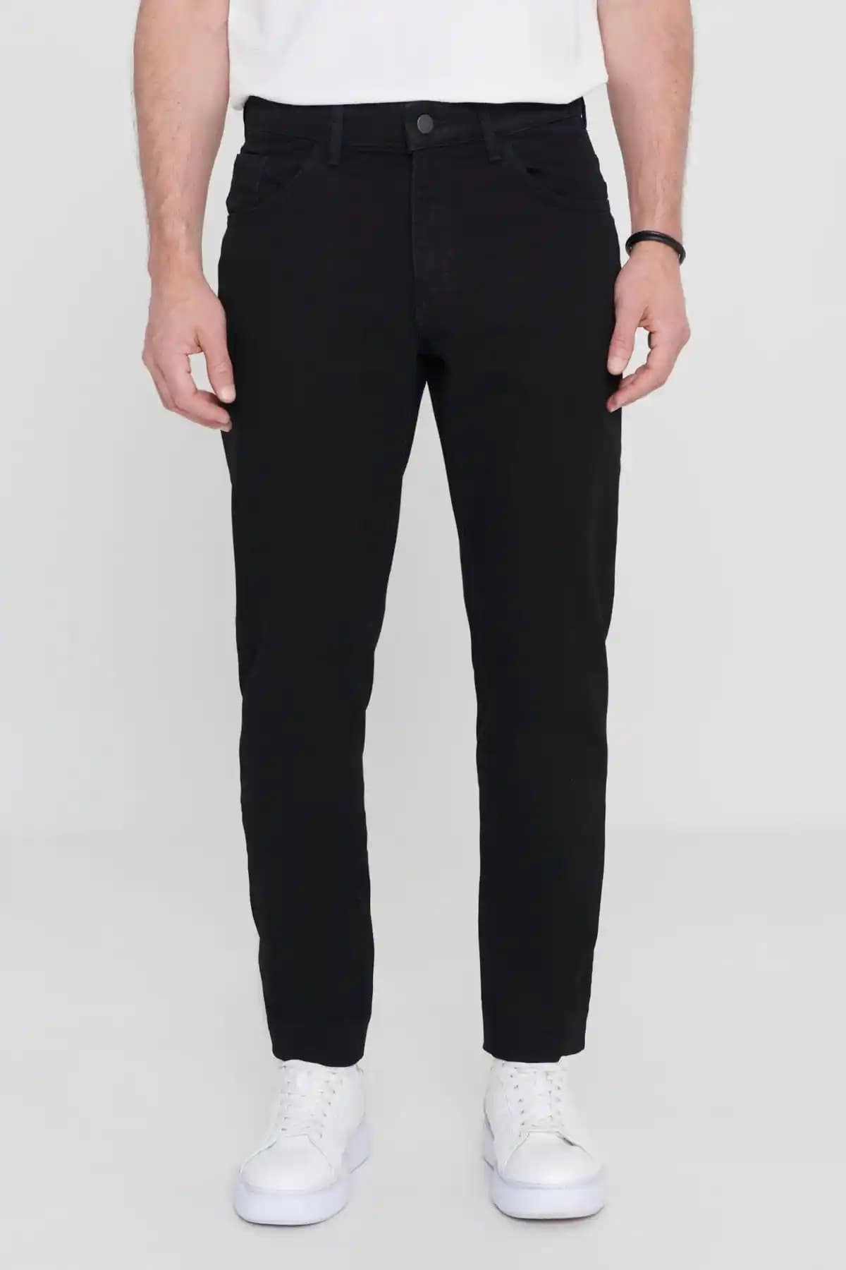 Altınyılz Classics Erkek Siyah Comfort Fit Denim Pantolon - Modern ve Rahat Tasarım