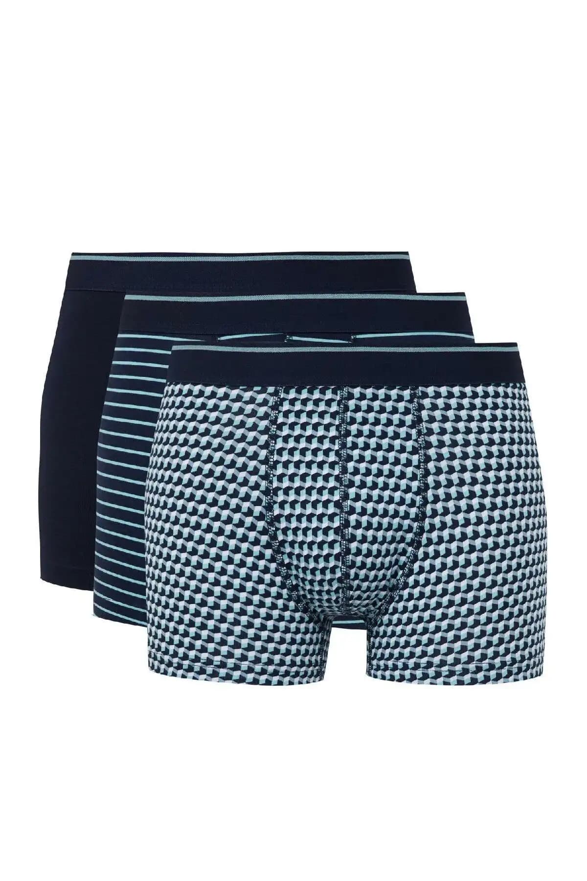 Defacto Regular Fit Baskılı 3'lü Boxer: Rahat ve Şık Günlük İç Giyim Seçeneği