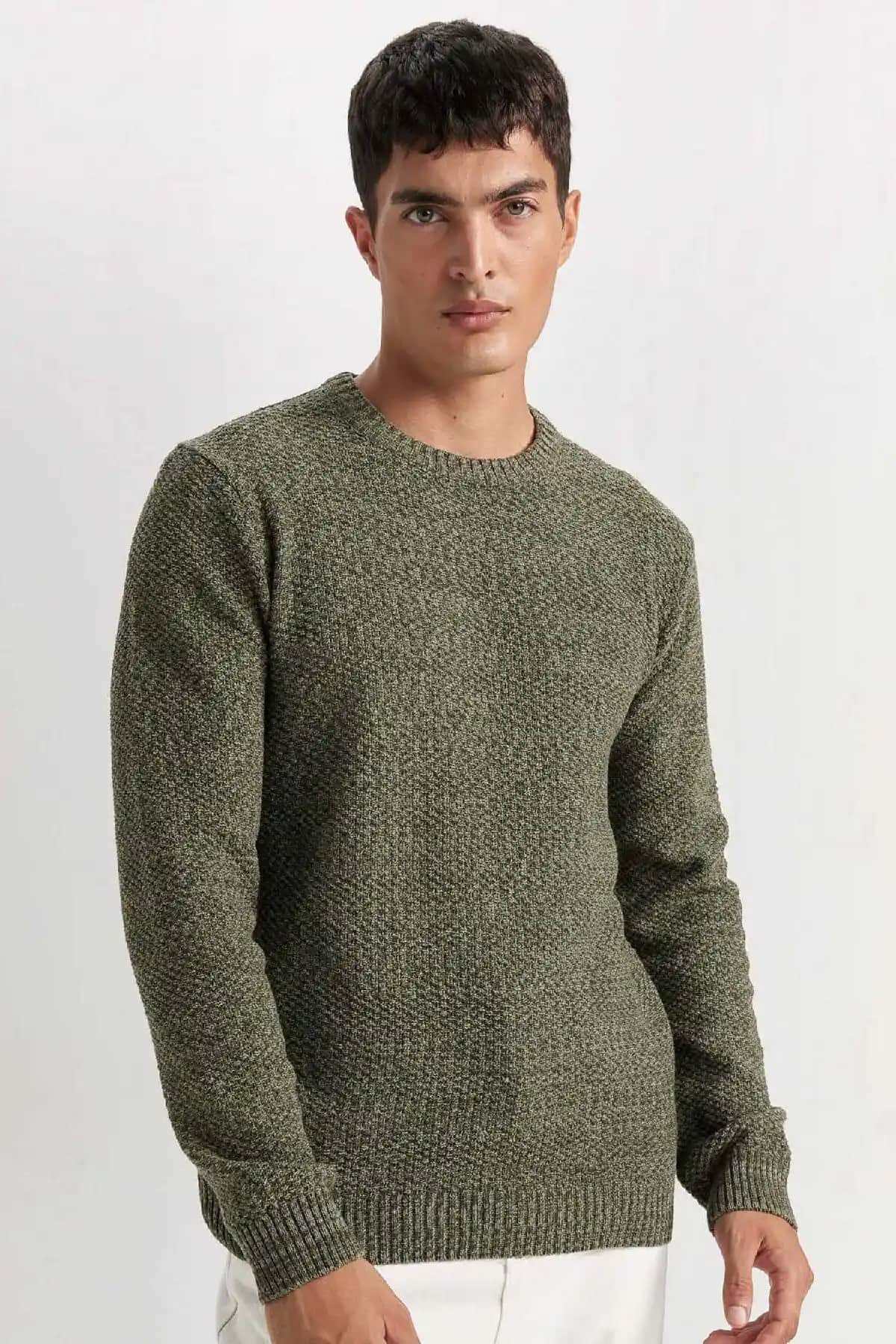 Defacto Standart Fit Kadın Triko Kazak Haki R1175az24wn Günlük ve Şık Kullanım İçin