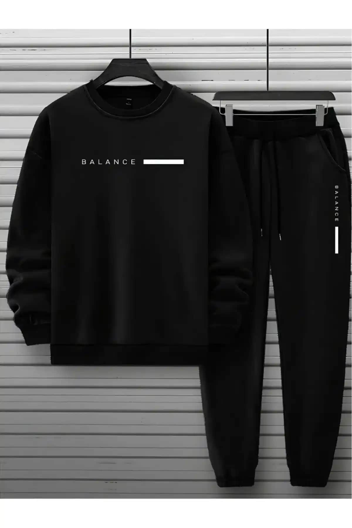 Elfa Tekstil Unisex BALANCE Baskılı Eşofman Takımı Günlük Rahatlık ve Şıklık Sunar