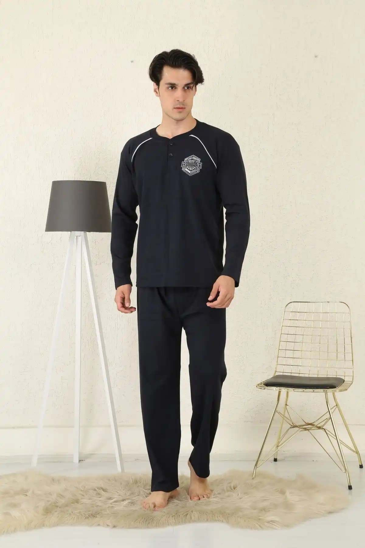 Rimoli %100 Pamuklu Erkek Büyük Beden Pijama Takımı Konfor ve Şıklık Sunar