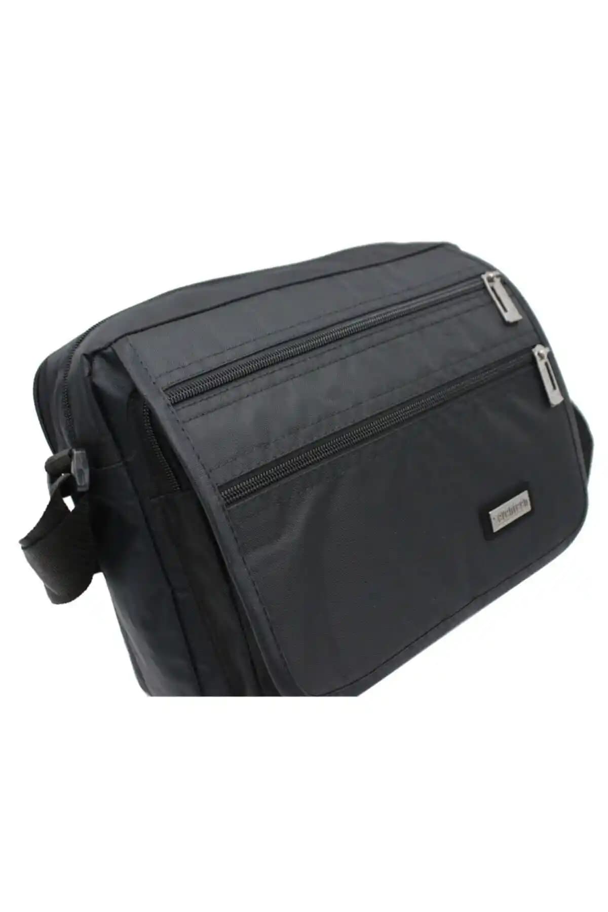 SEVENTEEN 2246 Çok Gözlü Siyah Erkek El ve Omuz Çantası Fonksiyonellik ve Şıklık Sunar