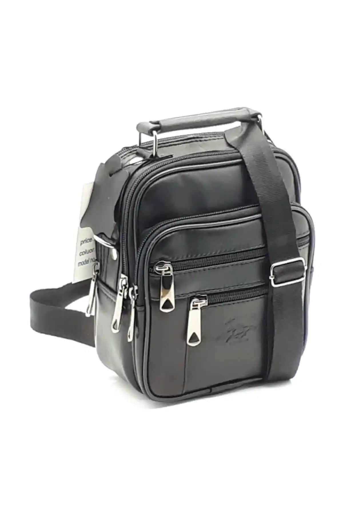 Yeni Nesil Siyah Hakiki Kuzu Derisi Erkek Çantası Dayanıklı ve Şık Tasarım