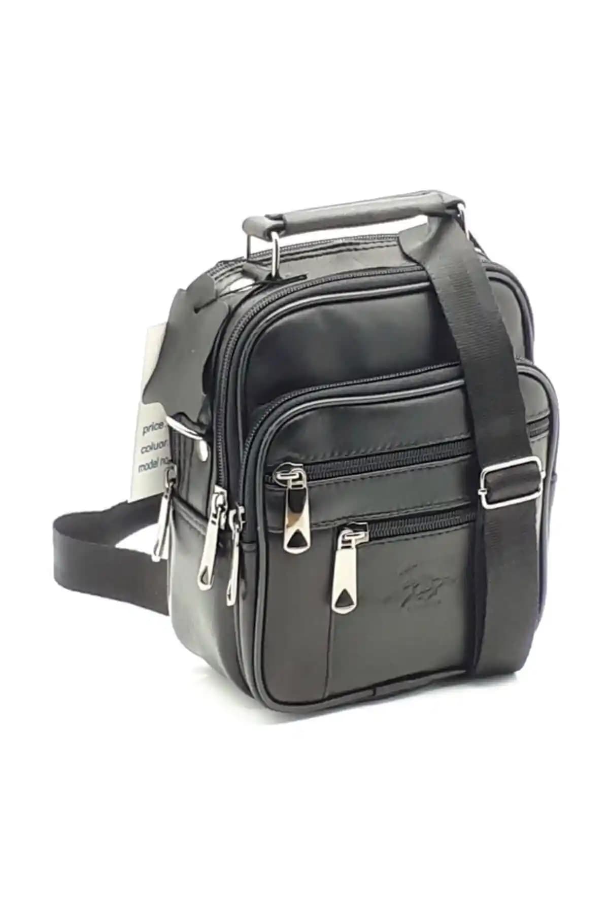 Yeni Nesil Siyah Hakiki Kuzu Derisi Erkek Çantası Dayanıklı ve Şık Tasarım