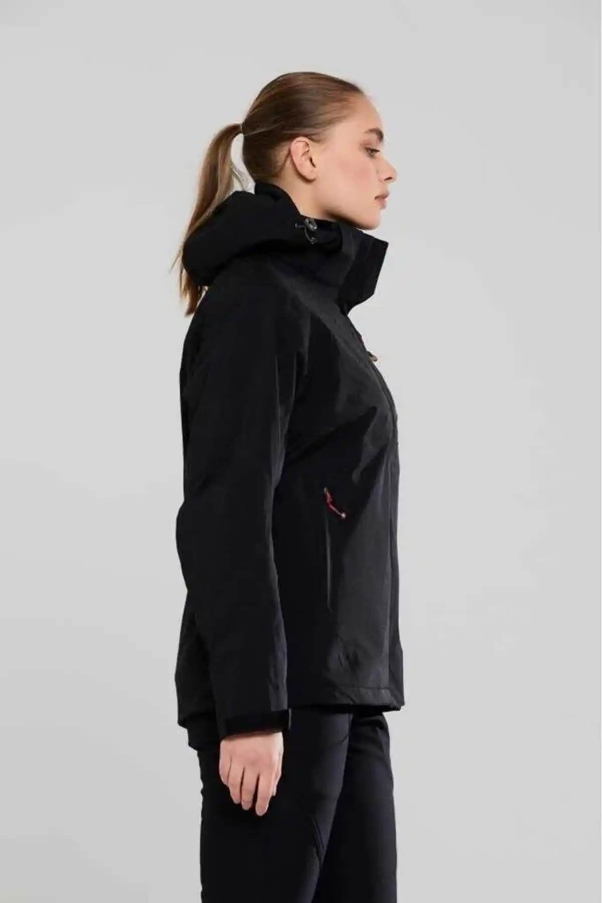 2AS Sparkle 3'ü 1 Arada Mont Siyah - Çok Katmanlı, Suya Dayanıklı ve Sıcak Tutucu Tasarım