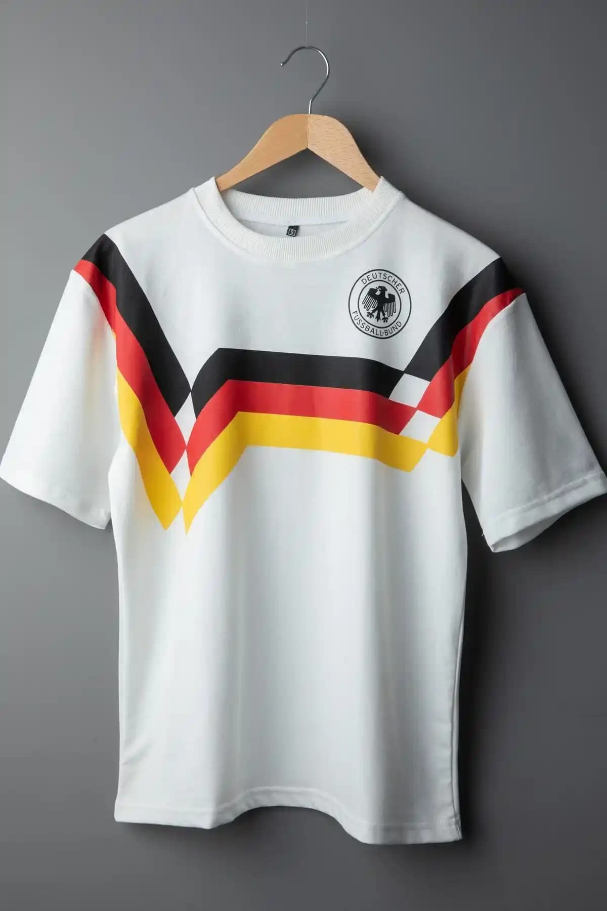 Wolters Outdoors Erkek Deutschland Retro 1990 Oversize Baskılı Pamuk T-shirt Günlük ve Şık Kullanım İçin