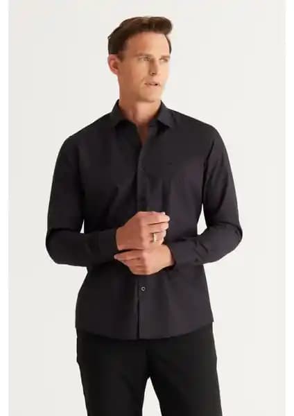Altınyıldız Classics Erkek Siyah Slim Fit Pamuklu Gömlek İncelemesi ve Özellikleri