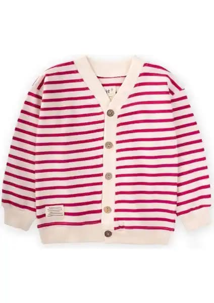 Cigit Çizgili Hırka 2-10 Yaş Fuşya: Rahat ve Şık Çocuk Giysisi