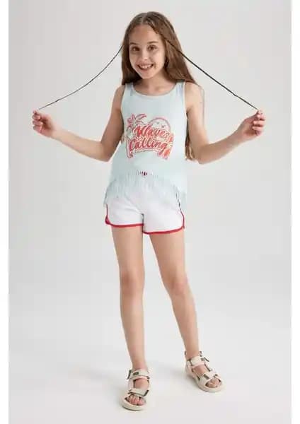 DeFacto Kız Çocuk Beli Bağcıklı Şort L6125A623HS: Rahat ve Şık Yazlık Tasarım