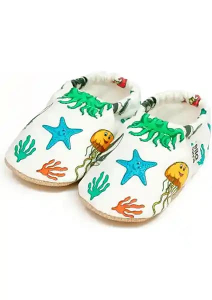 Ella Bonna Desenli Bebek Patiği: Organik, Kaydırmaz ve Sağlıklı İlk Adımlar İçin