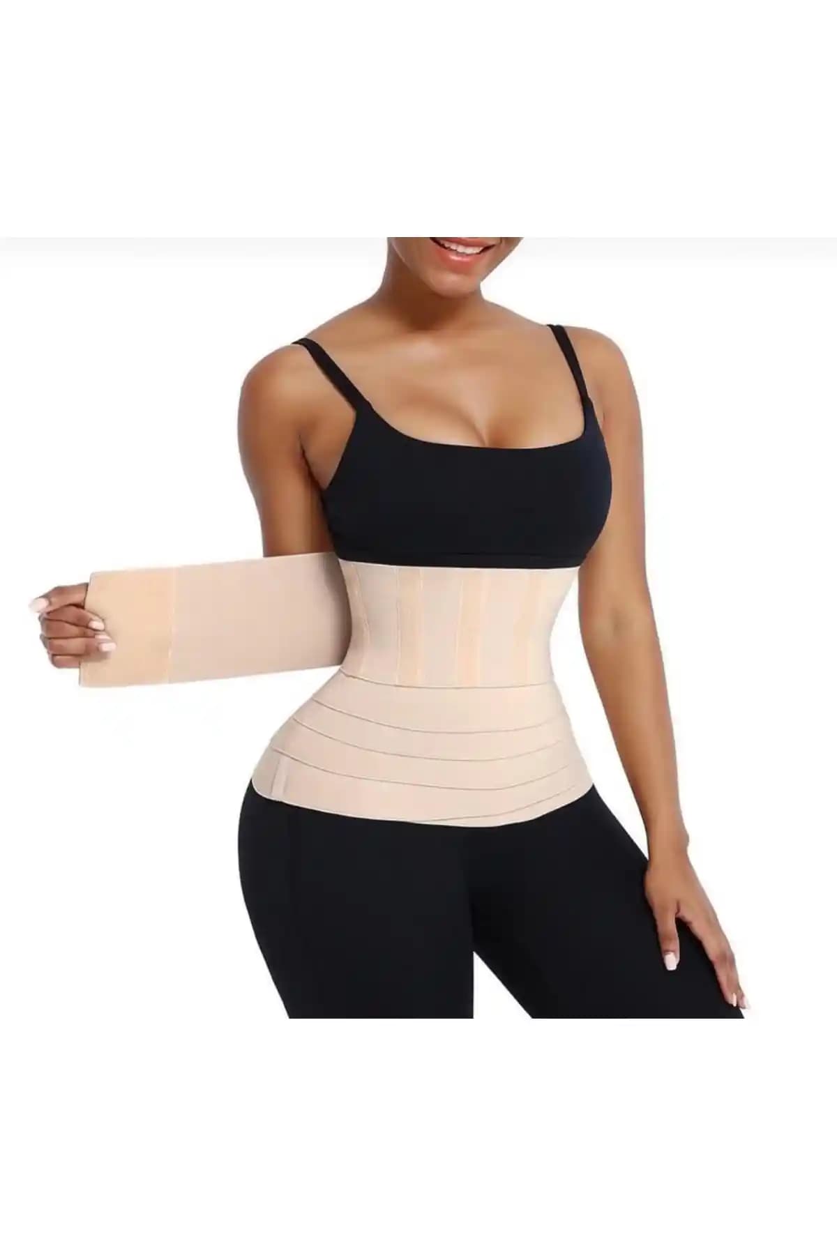 F&W Fit Women Ten Rengi Sıkılaştırıcı Bel Bandajı ile Kum Saati Görünümü Sağlayın